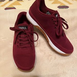 Womens No Bull Burgundy Canvas Trainers
